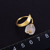 Load image into Gallery viewer, Crystal Lily Ring in 925 Silver and 18K Gold