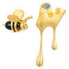 Load image into Gallery viewer, Bee and Honey Earring in 925 Silver and 18K Gold