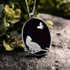 Load image into Gallery viewer, Cat and Butterfly Agate Pendant