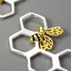 Load image into Gallery viewer, Hoop Honeycomb Earring