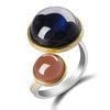 Load image into Gallery viewer, Labradorite Double Orbit Ring