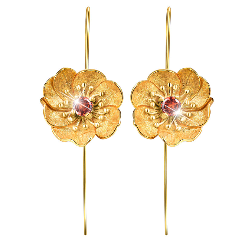 Long Lotus Blossom Earring