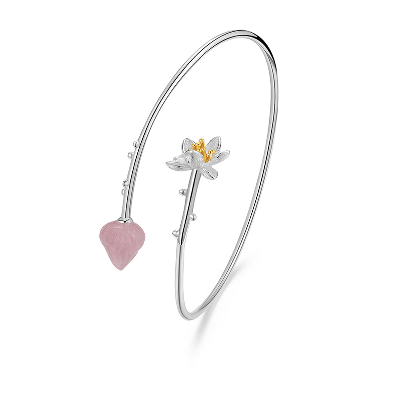 Lotus Flower Quartz Bracelet