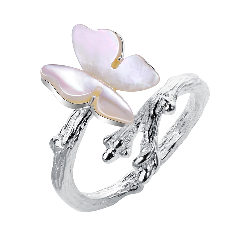 Mother Of Pearl Butterfly ring