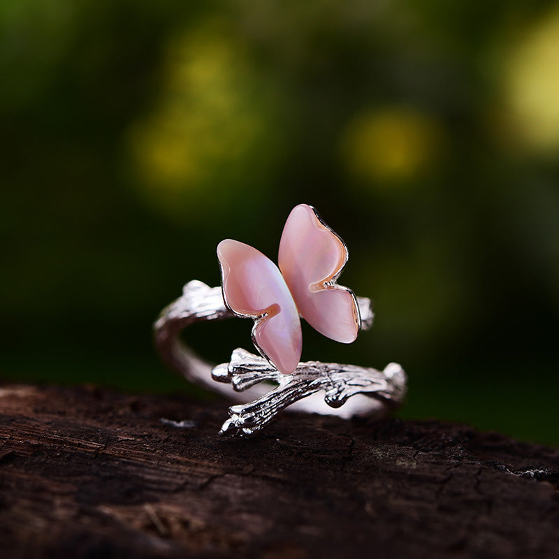Mother Of Pearl Butterfly ring