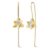 Orchid Earring in 925 Silver and 18K Gold
