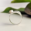 Load image into Gallery viewer, Pearl on the Leaf Ring in 925 Silver and 18K Gold Plated