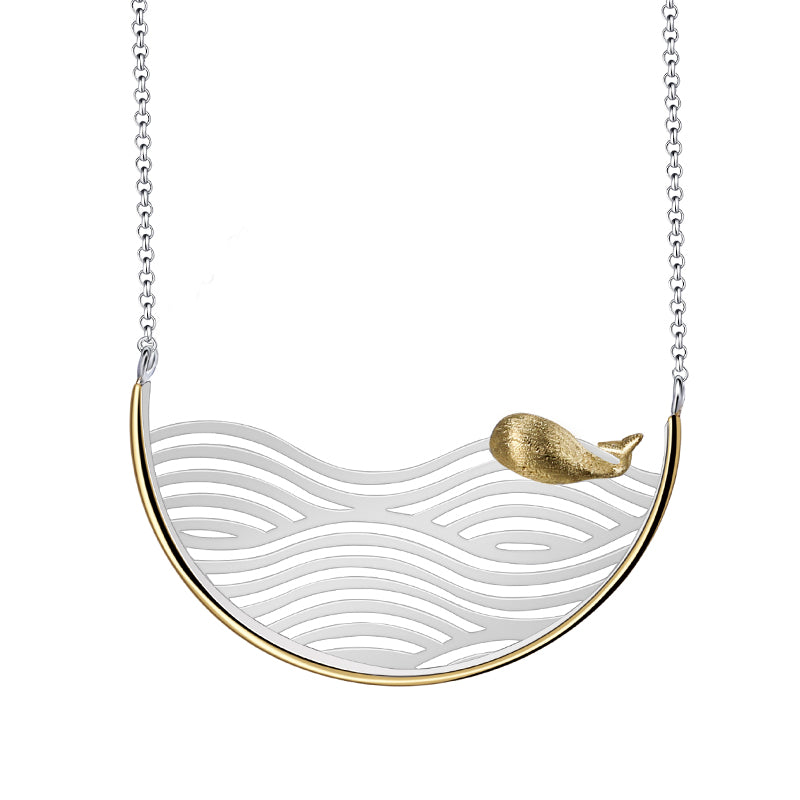 Whale and Sea Necklace